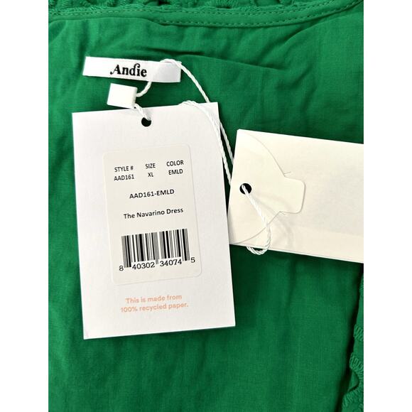 Andie The Navarino Dress in Eyelet Emerald Green XL NWT - Picture 4 of 5